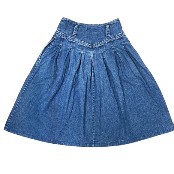 SILVERLEAF Vintage high waisted denim chambray skirt Womens size 26 - Picture 3 of 12